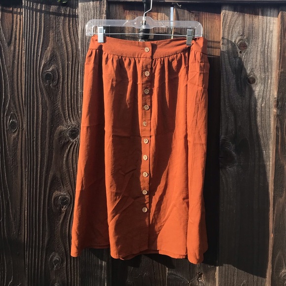Final Touch Dresses & Skirts - 2 for $20 | Final Touch | NWT Orange Button Skirt